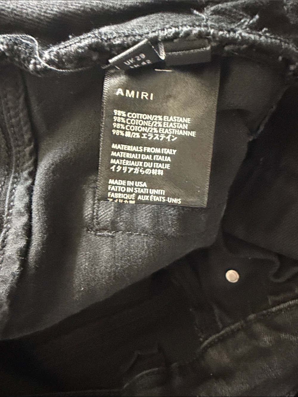 AMIRI Men’s Black Ripped Skinny Jeans - Picture 6 of 6
